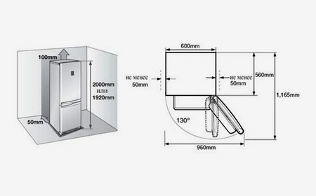 Установка двухкамерного холодильника